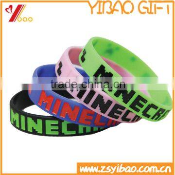 OEM Hot Selling Debossed Silicone Rubber Wristband/Wholesale Silicone Bracelet For Promotion, Party, Decorate