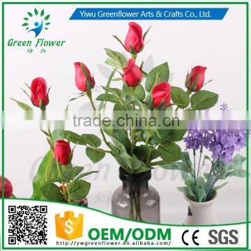 Greenflower 2016 Wholesale Real Touch Latex PU China Artificial Flowers Rose Bud for Wedding Decoration photo-2