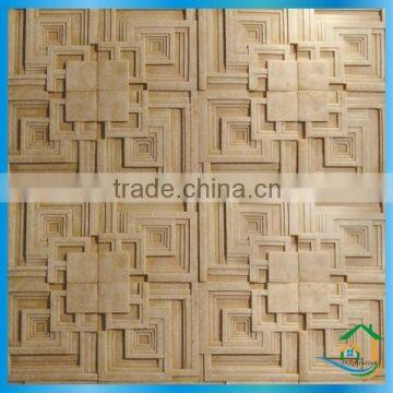 Hand carved wall panel