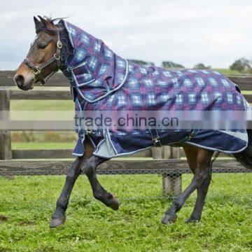 Plaid combo horse riding rug/horse blanket