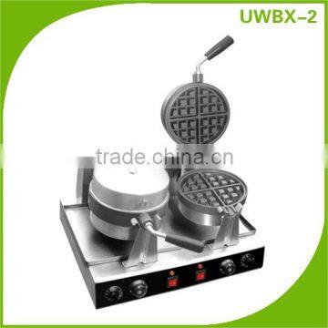 Commercial Rotary Belgian Waffle Maker/Lolly Waffle Maker UWBX-2