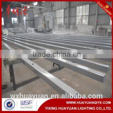 12 meter height square steel street lamp pole