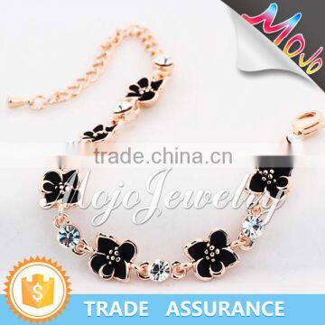 2015 Latest Design High Quality Colorful Flower Charm Simulation Diamond Bracelet
