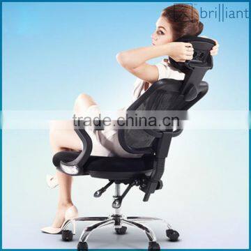 Hot Sale Black Ergonomic Mesh Office Chair With Adjustable Headrest J18 Quality Choice photo-4