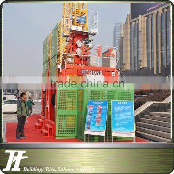 CE ISO Approved Rack and pinion construction elevator,building hoist with double cage