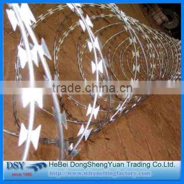 450mm coil diameter concertina razor barbed wire wirh low price