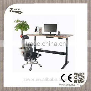 Height adjustable desk and chair