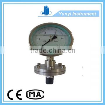 flange type oil filled diaphragm pressure gauge