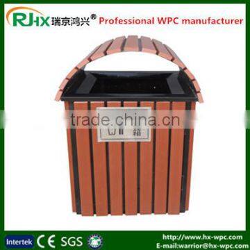 garbage can with eco-friendly wood plastic composite material for dustbin,