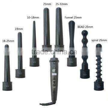 Factory OEM Professional LCD Display Digital Hair Wand Curling Iron photo-3