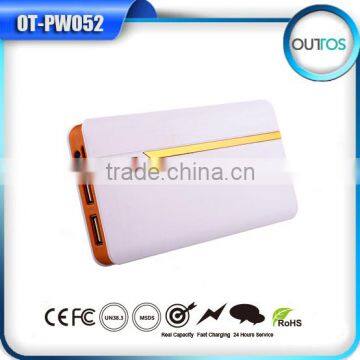 High quality ultra thin 8000mah power bank with dual USB for moble phone