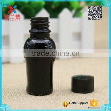 Hot sale pharmaceutical amber glass bottle 15ml with flower                        
                                                                                Supplier's Choice