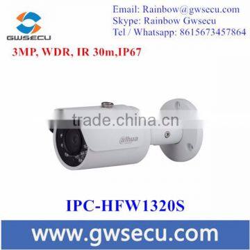 cheap cctv security cameras system dahua ipc hfw1320S outdoor ip67 ir bullet poe network ip camera 3MP hd camera with sim card