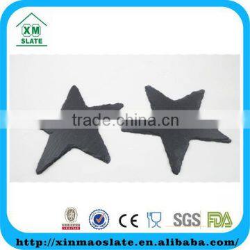 [factory direct] Star Shaped 15x15cm Natural Edge Oiled Slate Drink Coaster Item BD-1515ID2AY