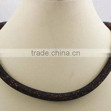 Factory Wholesale Stainless Steel Clasp Black Collar Necklace