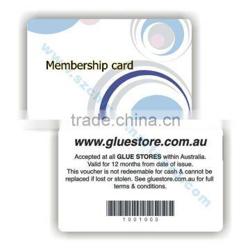 2011 new design PVC barcode membership card
