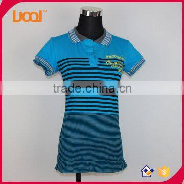Wholesale 100% cotton embroidered logo women custom Polo t Shirt