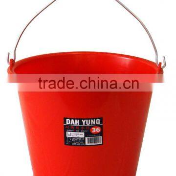 Iron wire handle plastic water bucket (28/30/32/34/36/38/40cm)