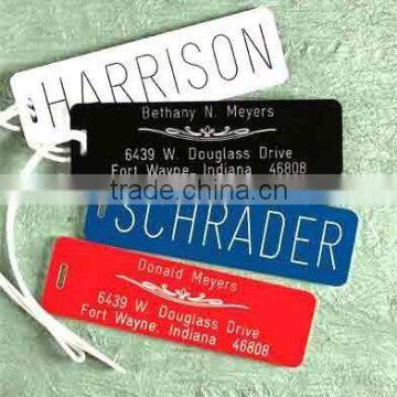 loop included hard plastic various colors luggage tag (M-PT339)