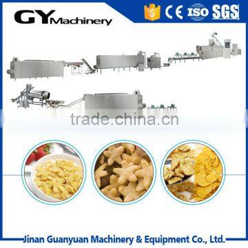 Corn flakes snack machinery/puffed snack food production line