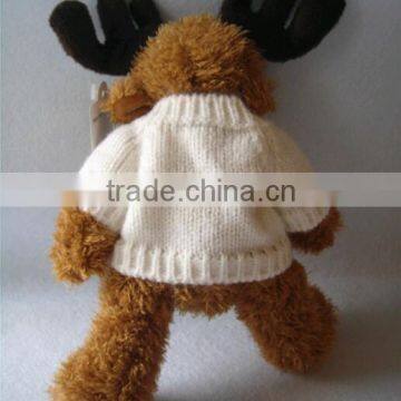 Hot Cheap Wholesale Stuffed Animal Brown Moose Reindeer Christmas Toy