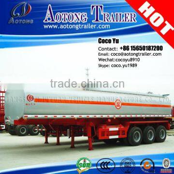 AOTONG Brand Triaxles 25-60M3 Fuel Tank Semi Trailer Oil Tanker Vessel For Sale