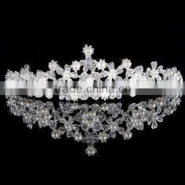 Wholesale Pageant Tiara Full Circle Round hair tiara rhinestone Crown combs