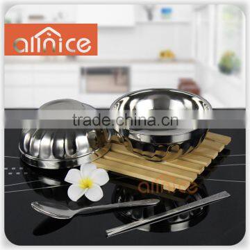 Allnice unique design Round cheap Stainless Steel Insulated/Rice/Soup Bowl