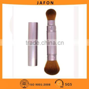 Newest Full Metal Aluminum Ferrule Double Side Retractable Powder Brush