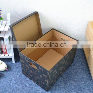 Eleagnt Appearance Large Size Rectangle Bule Coated Paper Storing Box