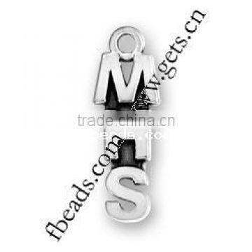 19x6mm Plated 925 Sterling Silver Sterling Silver Letter Pendants368395