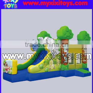 inflatable Forest park bouncy castle with slide combo xixi toys