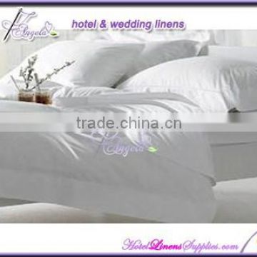 wholesale plain percale hotel bed linen , plain hotel bedding made of 200TC white plain percale fabric