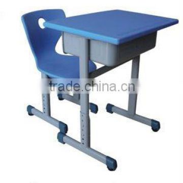 Height adjustable desk and chair