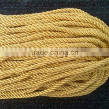 Garment Accessories Golden color Cotton Twist Cord