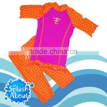 High Quality swimwear factory fashionable Crystal NEOPRENE Sun-proof taiwan 1-6y baby swim set