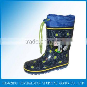 lovely waterproof cheap boy's rubber rain boots