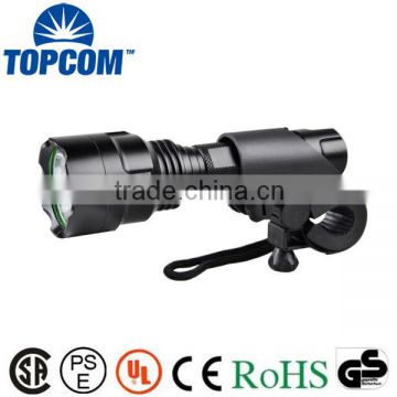 Rotating End Cap Bike Flashlight 5W Long Hand Rope LED Bike Light