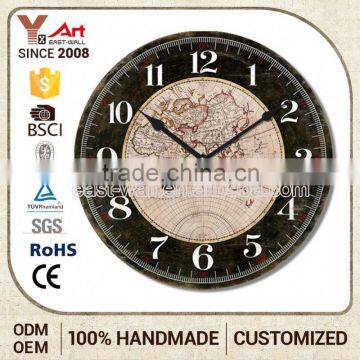 The Most Popular Vintage Design Antique Mdf Reverse Running Wall Clock