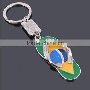 colorful slipper high grade zine alloy car keyring