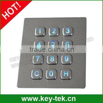 Outdoor Weatherproof Backlit Keypad With 12 Numeric Keys photo-2