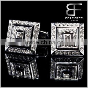 Brass Enamel Cufflinks CZ inlaid Designs for Men's Jewelry