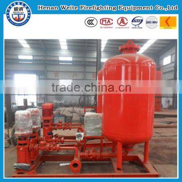 Fire fighting equipment with vertical foam tank water supply pump
