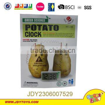 2015 Hot sell funny Environmental energy saving and reproducible Material Conversion Power Supply potato alarm clock toy