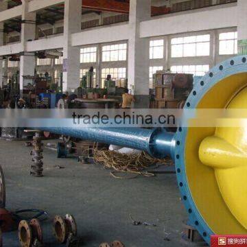 Double eccentric butterfly valve with long extension spindle