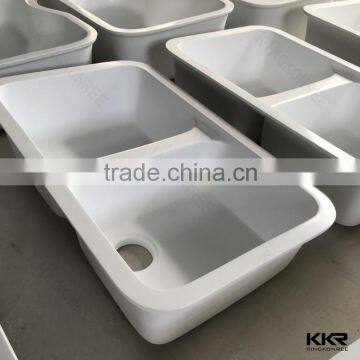 KKR hot sale double bowl kitchen sink with drainboard