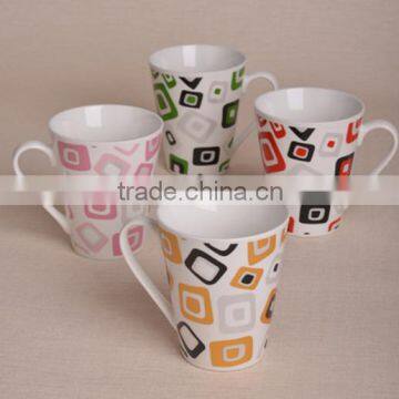 Beautiful Porcelain Coffee Milk Mug Ceramic Funnel Shape Mugs photo-4