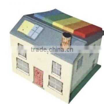 House shaped memo pad with box