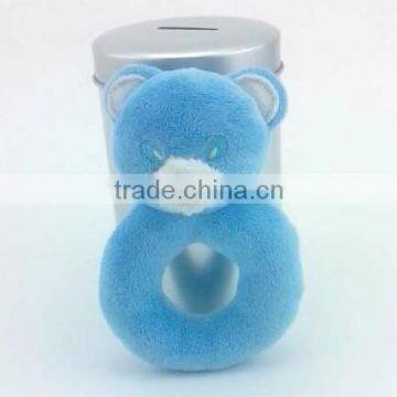 plush rattle/Plush Baby Rattle ,Plush Ring Rattle Toy , Plush Baby Rattle Soft Toy