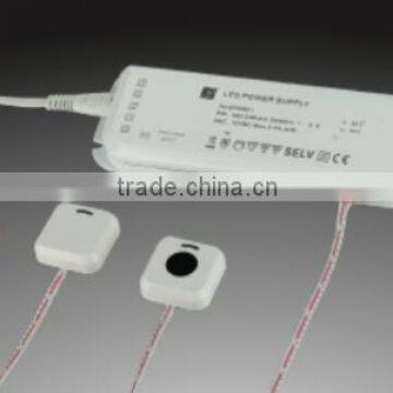 LED driver with touch/IR sensor switch combination